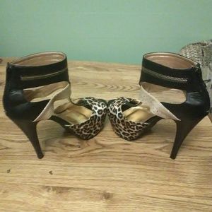 Leopards and black Heels